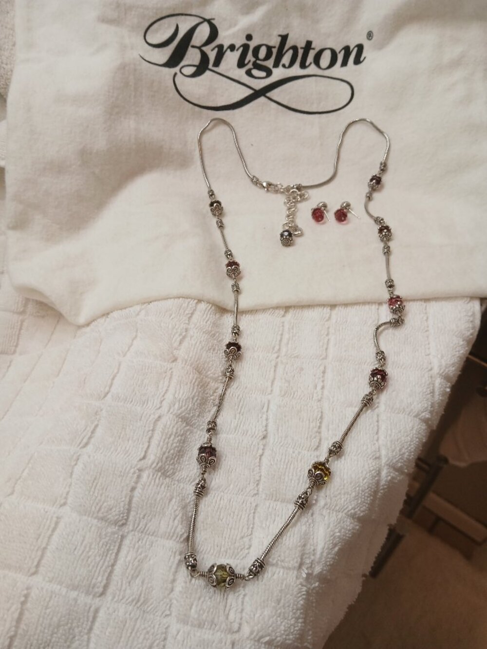 Brighton Jewelry Glass Mountains Necklace & earrings